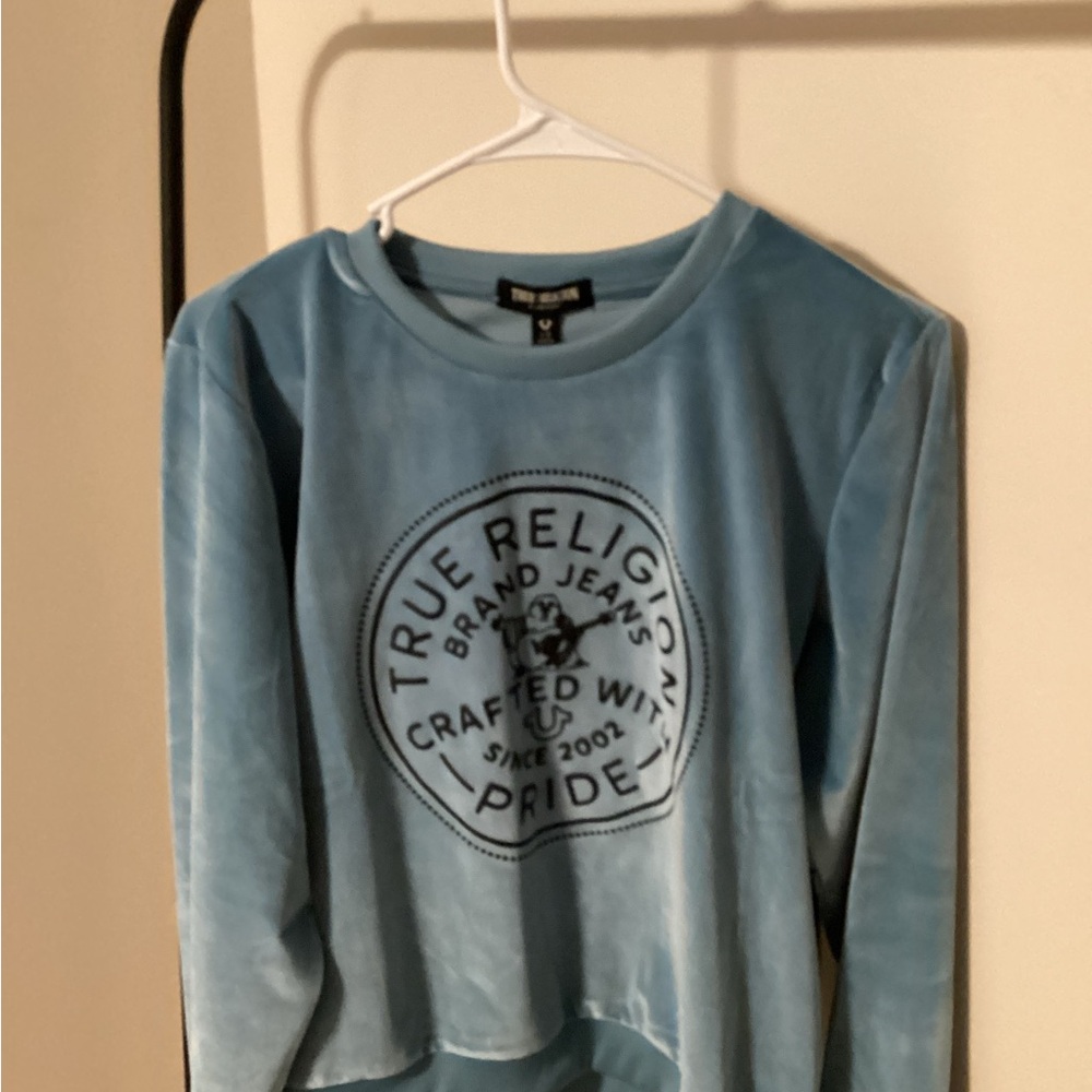 True Religion Blue Long Sleeve Top